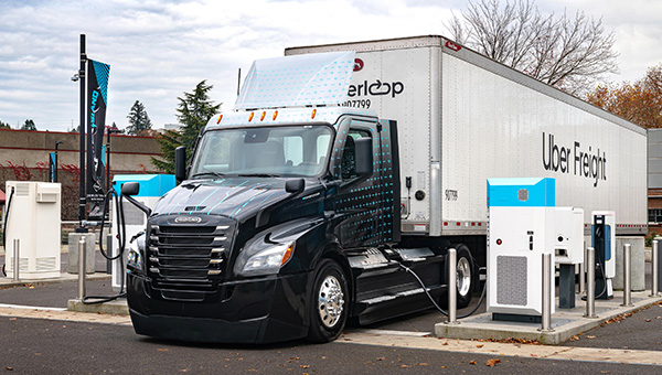 Uber Freight EV truck charging